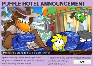 Club Penguin Times Issue #384 – Puffle Hotel Announcement!