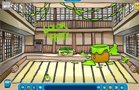 Club Penguin Lime Green Color Party November 2006