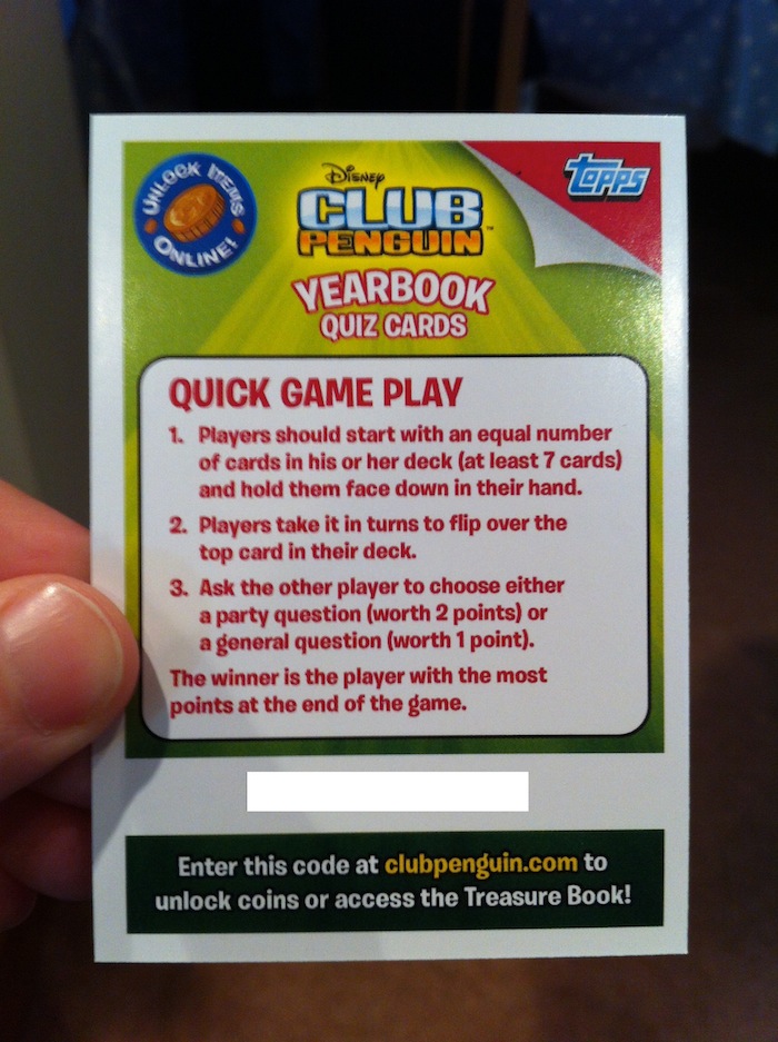 Club Penguin Yearbook Quiz Cards First Look