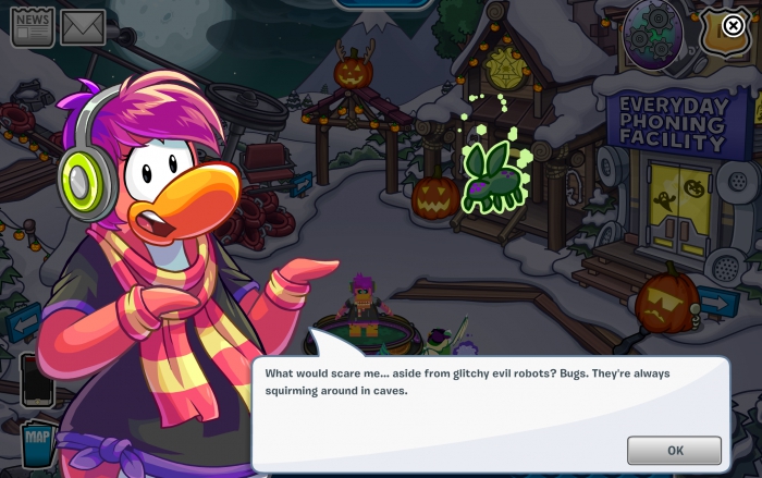 Club Penguin Halloween Party 2015 Day 4 Cheat: Deactivate the Cadence  Mascbot | Club Penguin Island Cheats